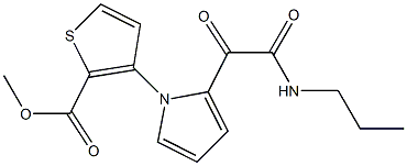 methyl 3-{2-[2-oxo-2-(propylamino)acetyl]-1H-pyrrol-1-yl}-2-thiophenecarboxylate Structure