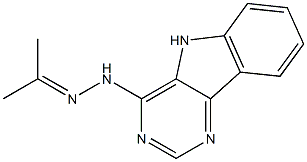 acetone N-(5H-pyrimido[5,4-b]indol-4-yl)hydrazone 구조식 이미지
