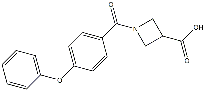 1-(4-phenoxybenzoyl)-3-azetanecarboxylic acid Structure