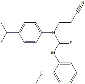 N-(2-cyanoethyl)-N-(4-isopropylphenyl)-N'-(2-methoxyphenyl)thiourea 구조식 이미지