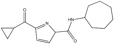 N-cycloheptyl-5-(cyclopropylcarbonyl)-2H-pyrrole-2-carboxamide 구조식 이미지