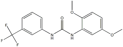 N-(2,5-dimethoxyphenyl)-N'-[3-(trifluoromethyl)phenyl]urea 구조식 이미지