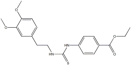 ethyl 4-({[(3,4-dimethoxyphenethyl)amino]carbothioyl}amino)benzoate Structure