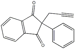 2-phenyl-2-prop-2-ynylindane-1,3-dione Structure