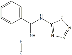 2-methyl-N-(1H-1,2,3,4-tetraazol-5-yl)benzenecarboximidamide hydrachloride Structure