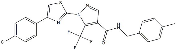 1-[4-(4-chlorophenyl)-1,3-thiazol-2-yl]-N-(4-methylbenzyl)-5-(trifluoromethyl)-1H-pyrazole-4-carboxamide Structure