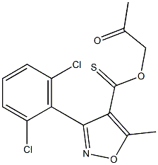 2-oxopropyl 3-(2,6-dichlorophenyl)-5-methylisoxazole-4-carbothioate 구조식 이미지