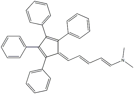 N1,N1-dimethyl-5-(2,3,4,5-tetraphenylcyclopenta-2,4-dienyliden)penta-1,3-dien-1-amine Structure