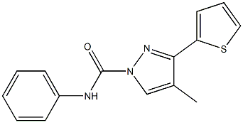 N1-phenyl-4-methyl-3-(2-thienyl)-1H-pyrazole-1-carboxamide 구조식 이미지