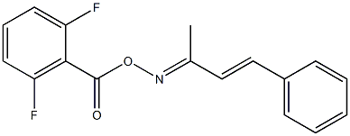 1,3-difluoro-2-({[(1-methyl-3-phenylprop-2-enylidene)amino]oxy}carbonyl)benzene Structure