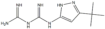{[{[3-(tert-butyl)-1H-pyrazol-5-yl]amino}(imino)methyl]amino}methanimidamide 구조식 이미지