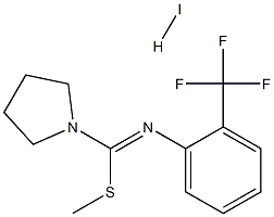 1-methyl N1-[2-(trifluoromethyl)phenyl]pyrrolidine-1-carboximidothioate hydroiodide 구조식 이미지