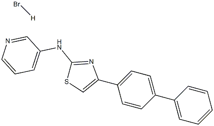 N-(4-[1,1'-biphenyl]-4-yl-1,3-thiazol-2-yl)pyridin-3-amine hydrobromide 구조식 이미지