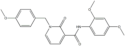 N-(2,4-dimethoxyphenyl)-1-(4-methoxybenzyl)-2-oxo-1,2-dihydro-3-pyridinecarboxamide 구조식 이미지