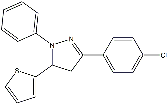 3-(4-chlorophenyl)-1-phenyl-5-(2-thienyl)-4,5-dihydro-1H-pyrazole Structure