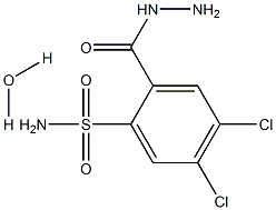 4,5-dichloro-2-(hydrazinocarbonyl)benzene-1-sulfonamide hydrate 구조식 이미지