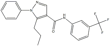 N4-[3-(trifluoromethyl)phenyl]-1-phenyl-5-propyl-1H-pyrazole-4-carboxamide 구조식 이미지