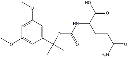 5-amino-2-({[1-(3,5-dimethoxyphenyl)-1-methylethoxy]carbonyl}amino)-5-oxopentanoic acid 구조식 이미지