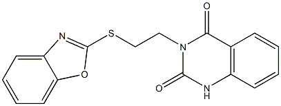 3-[2-(1,3-benzoxazol-2-ylthio)ethyl]-1,2,3,4-tetrahydroquinazoline-2,4-dione 구조식 이미지