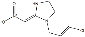 1-[(E)-3-chloro-2-propenyl]-2-[(E)-nitromethylidene]imidazolidine Structure