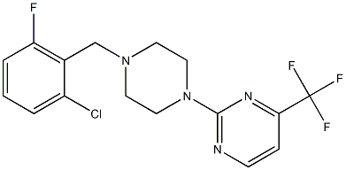 1-(2-chloro-6-fluorobenzyl)-4-[4-(trifluoromethyl)pyrimidin-2-yl]piperazine Structure