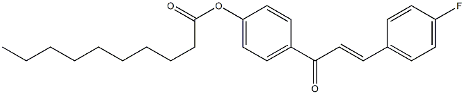 4-[(E)-3-(4-fluorophenyl)-2-propenoyl]phenyl decanoate 구조식 이미지