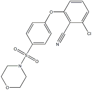 2-chloro-6-[4-(morpholinosulfonyl)phenoxy]benzonitrile 구조식 이미지