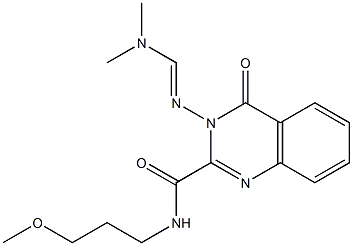 N2-(3-methoxypropyl)-3-{[(dimethylamino)methylidene]amino}-4-oxo-3,4-dihydroquinazoline-2-carboxamide 구조식 이미지