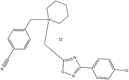 1-{[3-(4-chlorophenyl)-1,2,4-oxadiazol-5-yl]methyl}-1-(4-cyanobenzyl)hexahy dropyridinium chloride Structure