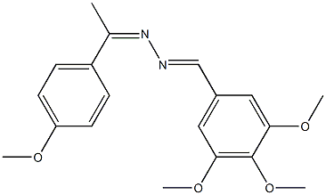 1-[1-(4-methoxyphenyl)ethylidene]-2-(3,4,5-trimethoxybenzylidene)hydrazine Structure