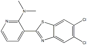 3-(5,6-dichloro-1,3-benzothiazol-2-yl)-N,N-dimethyl-2-pyridinamine Structure