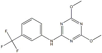 N2-[3-(trifluoromethyl)phenyl]-4,6-dimethoxy-1,3,5-triazin-2-amine 구조식 이미지