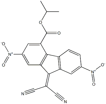 isopropyl 9-(dicyanomethylidene)-2,7-dinitro-9H-fluorene-4-carboxylate Structure