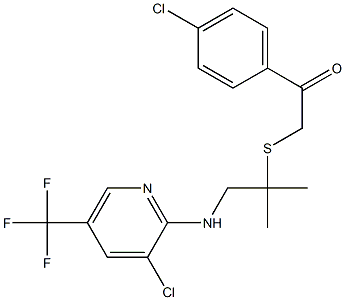 1-(4-chlorophenyl)-2-[(2-{[3-chloro-5-(trifluoromethyl)-2-pyridinyl]amino}-1,1-dimethylethyl)sulfanyl]-1-ethanone Structure