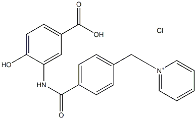 1-{4-[(5-carboxy-2-hydroxyanilino)carbonyl]benzyl}pyridinium chloride 구조식 이미지