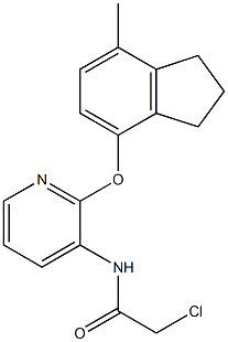 N1-{2-[(7-methyl-2,3-dihydro-1H-inden-4-yl)oxy]-3-pyridyl}-2-chloroacetamide 구조식 이미지