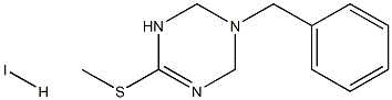 3-benzyl-6-(methylthio)-1,2,3,4-tetrahydro-1,3,5-triazine hydroiodide Structure