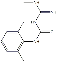 2-[({[imino(methylamino)methyl]amino}carbonyl)amino]-1,3-dimethylbenzene 구조식 이미지