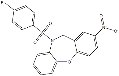 10-[(4-bromophenyl)sulfonyl]-2-nitro-10,11-dihydrodibenzo[b,f][1,4]oxazepine 구조식 이미지