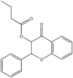 4-oxo-2-phenyl-3,4-dihydro-2H-chromen-3-yl butyrate Structure