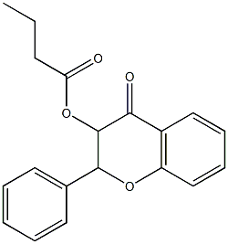 4-oxo-2-phenyl-3,4-dihydro-2H-chromen-3-yl butyrate 구조식 이미지