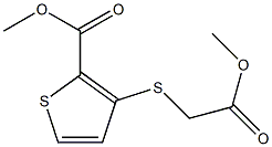 methyl 3-[(2-methoxy-2-oxoethyl)sulfanyl]-2-thiophenecarboxylate 구조식 이미지