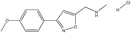 N-{[3-(4-methoxyphenyl)isoxazol-5-yl]methyl}-N-methylamine hydrochloride 구조식 이미지