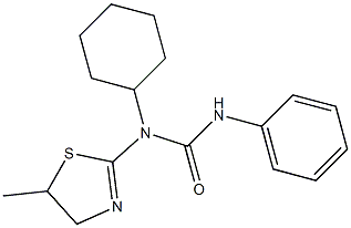 N-cyclohexyl-N-(5-methyl-4,5-dihydro-1,3-thiazol-2-yl)-N'-phenylurea 구조식 이미지