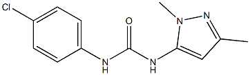 N-(4-chlorophenyl)-N'-(1,3-dimethyl-1H-pyrazol-5-yl)urea 구조식 이미지