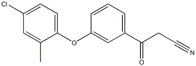 3-[3-(4-chloro-2-methylphenoxy)phenyl]-3-oxopropanenitrile Structure
