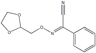 N-(1,3-dioxolan-2-ylmethoxy)benzenecarboximidoyl cyanide 구조식 이미지