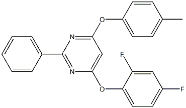 6-(2,4-difluorophenoxy)-2-phenyl-4-pyrimidinyl 4-methylphenyl ether 구조식 이미지