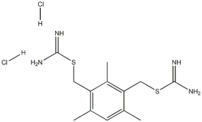 3-({[amino(imino)methyl]thio}methyl)-2,4,6-trimethylbenzyl aminomethanimidothioate dihydrochloride Structure