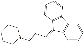 1-[3-(9H-fluoren-9-yliden)prop-1-enyl]piperidine 구조식 이미지